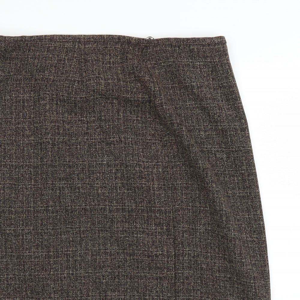 EWM Womens Brown   A-Line Skirt Size 18