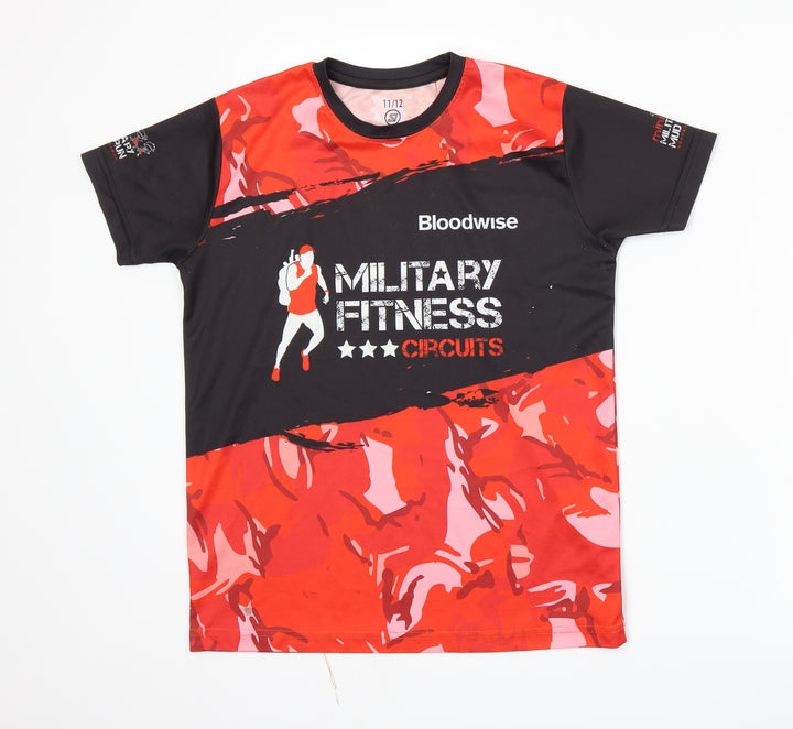 Sports Instinct Boys Red Camouflage  Basic T-Shirt Size 11-12 Years