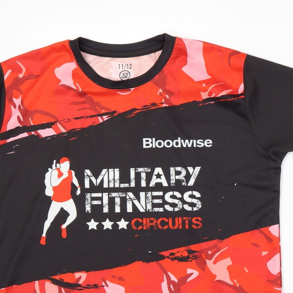 Sports Instinct Boys Red Camouflage  Basic T-Shirt Size 11-12 Years