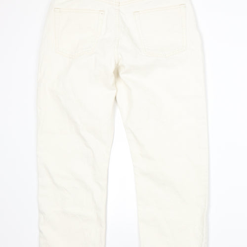 Marks and Spencer Womens White   Straight Jeans Size 12 L24 in
