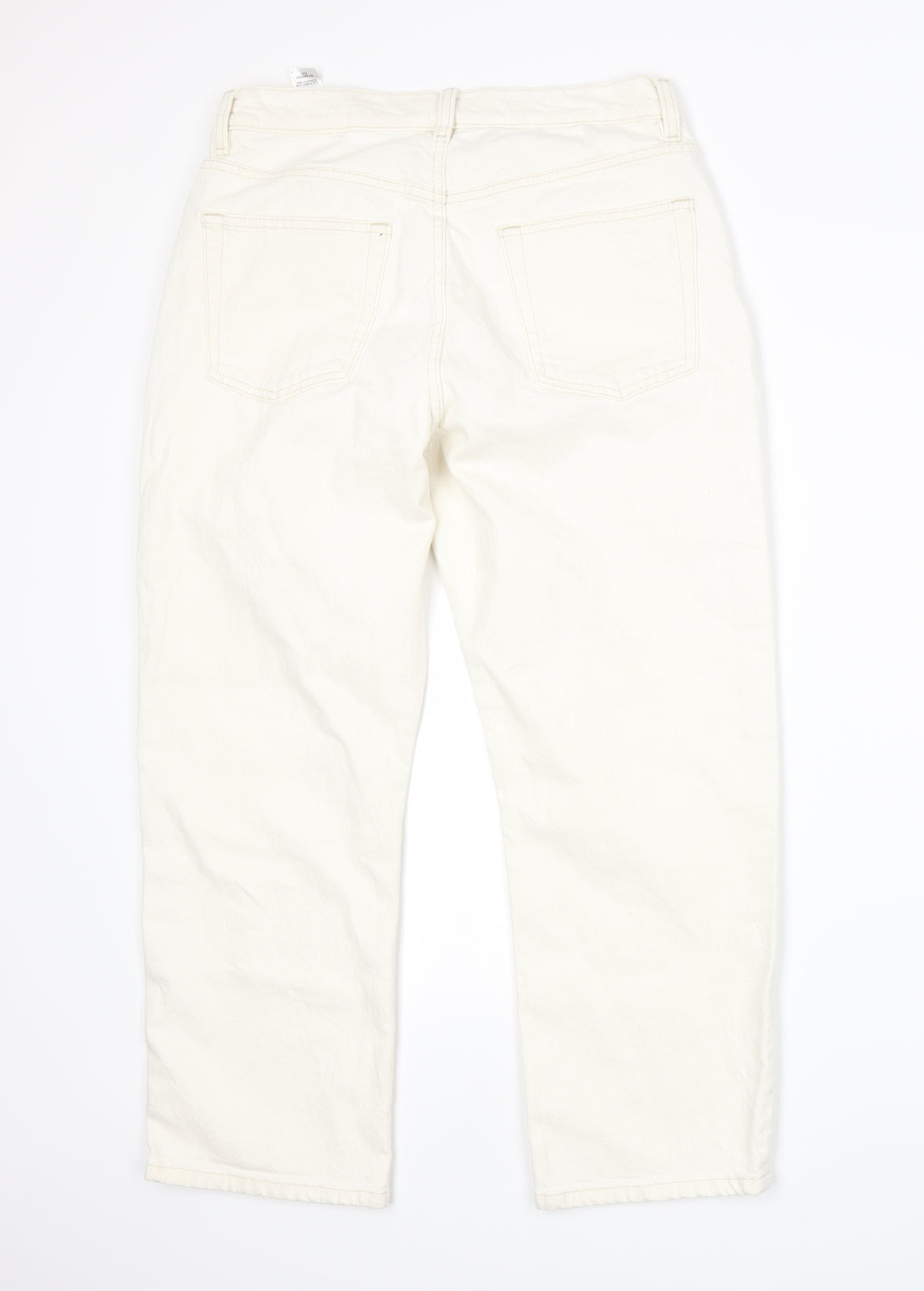 Marks and Spencer Womens White   Straight Jeans Size 12 L24 in