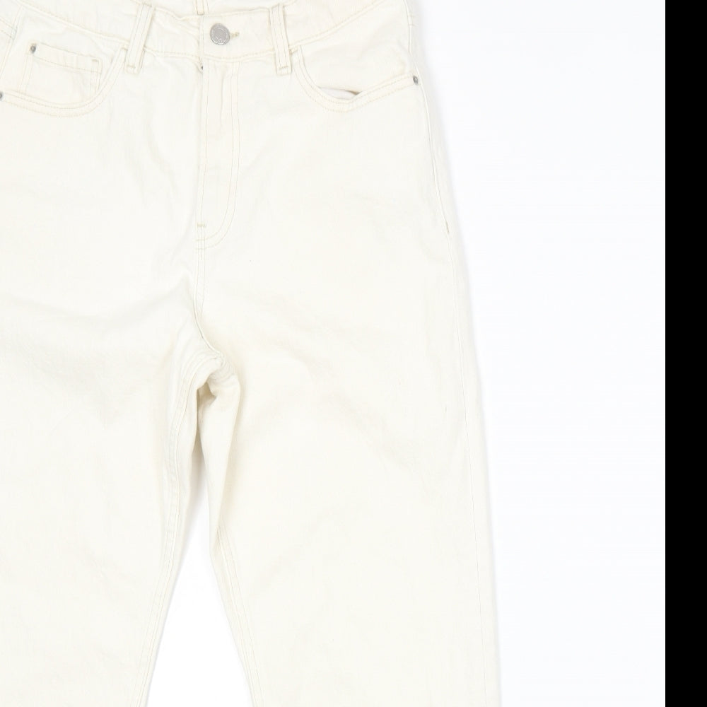 Marks and Spencer Womens White   Straight Jeans Size 12 L24 in