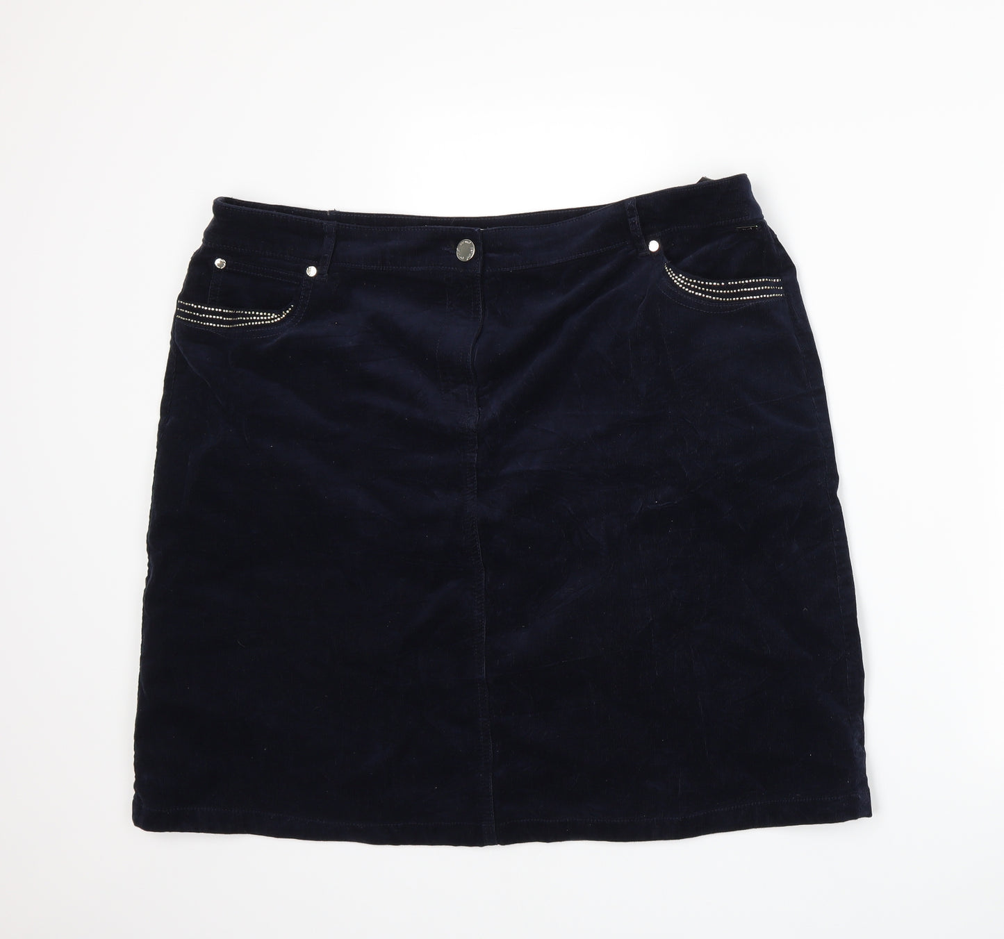 Per Una Womens Blue   A-Line Skirt Size 20