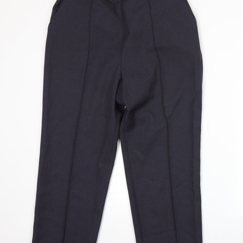 Marks and Spencer Womens Blue Plaid  Trousers  Size 16 L24 in