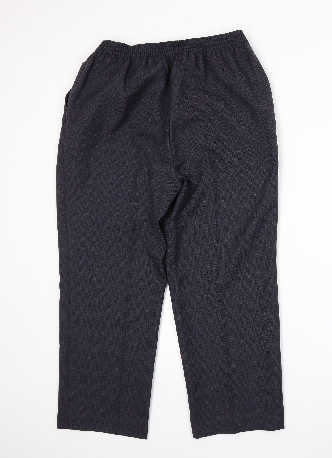 Marks and Spencer Womens Blue Plaid  Trousers  Size 16 L24 in