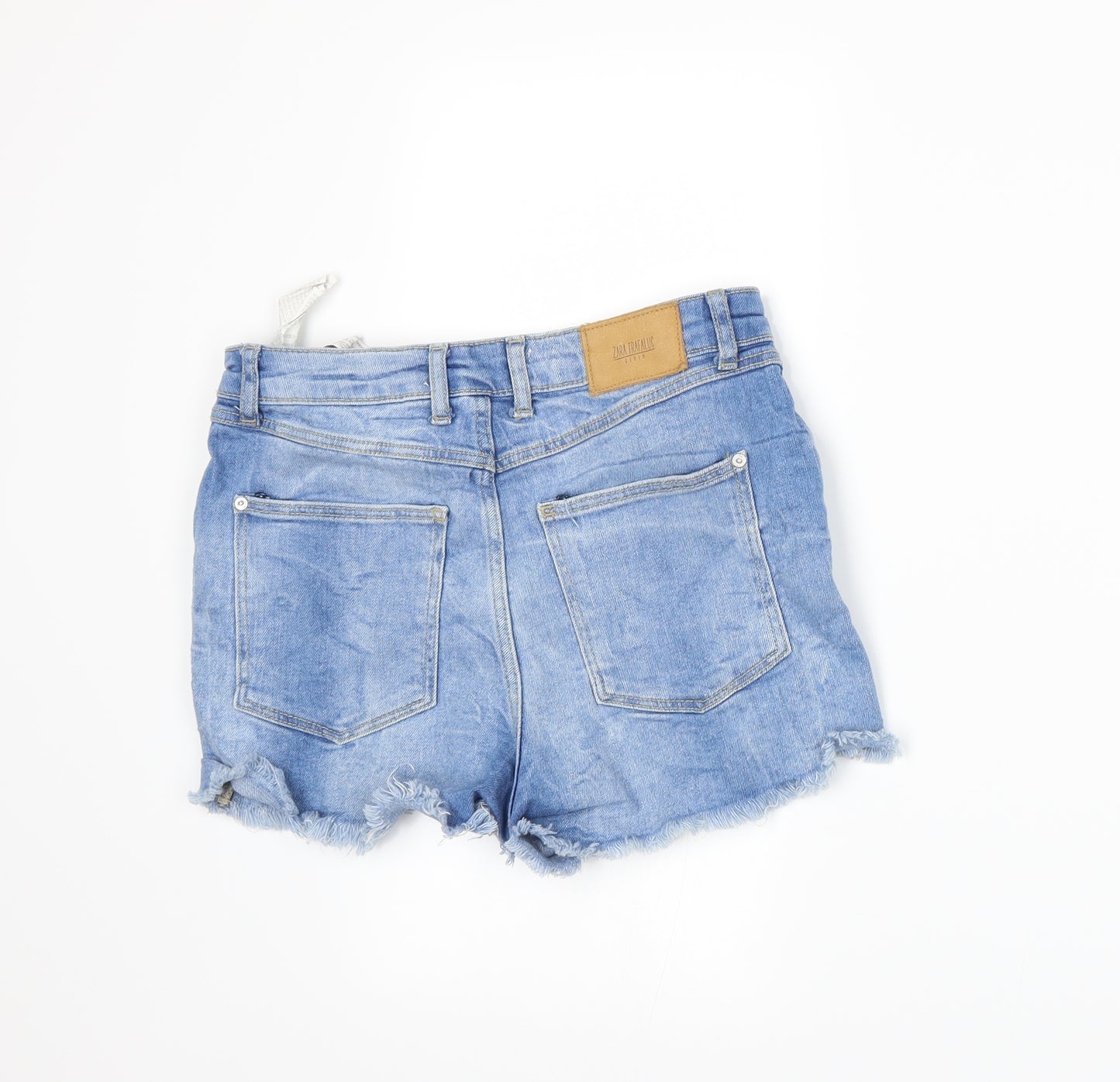 Zara Womens Blue  Denim Cut-Off Shorts Size 10