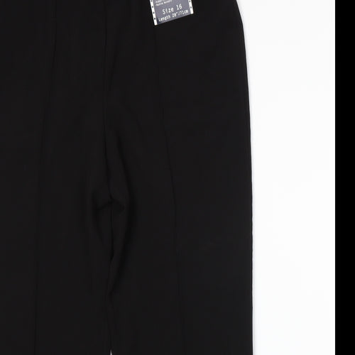 Isle Womens Black   Trousers  Size 16 L25 in