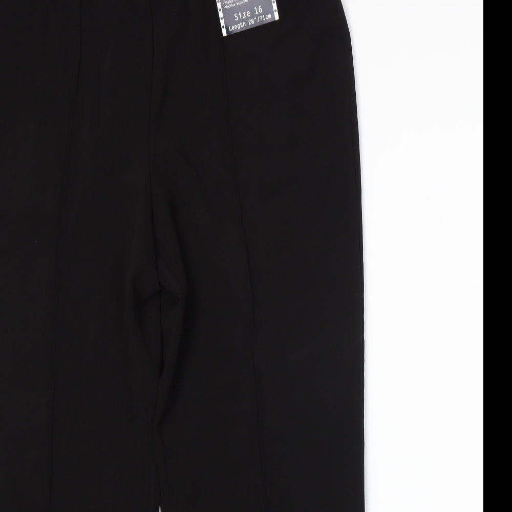 Isle Womens Black   Trousers  Size 16 L25 in