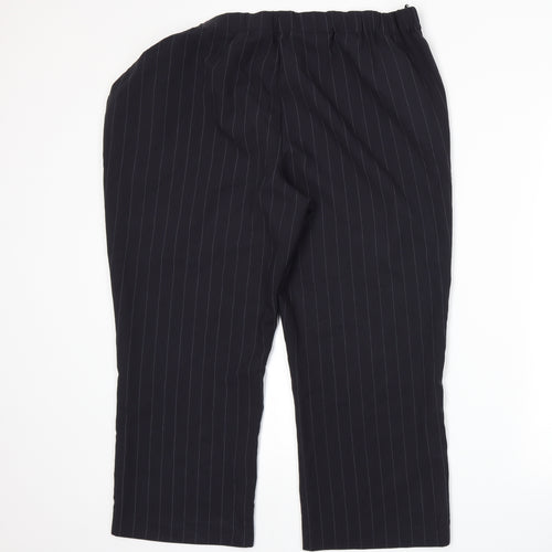 Bonmarché Womens Blue Striped  Trousers  Size 18 L22 in
