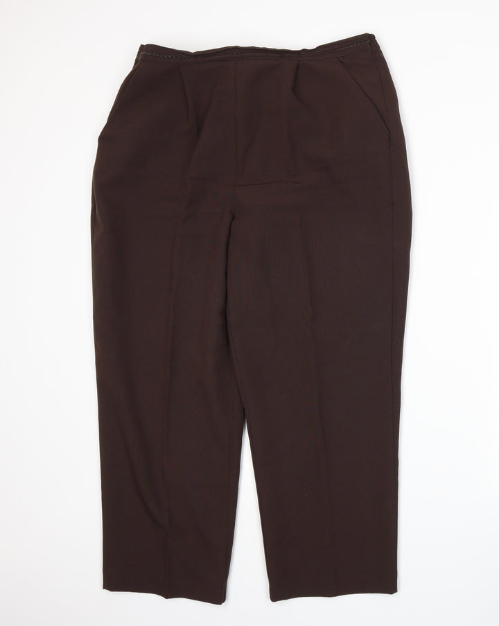BM Womens Brown Trousers Size 18 L25 in