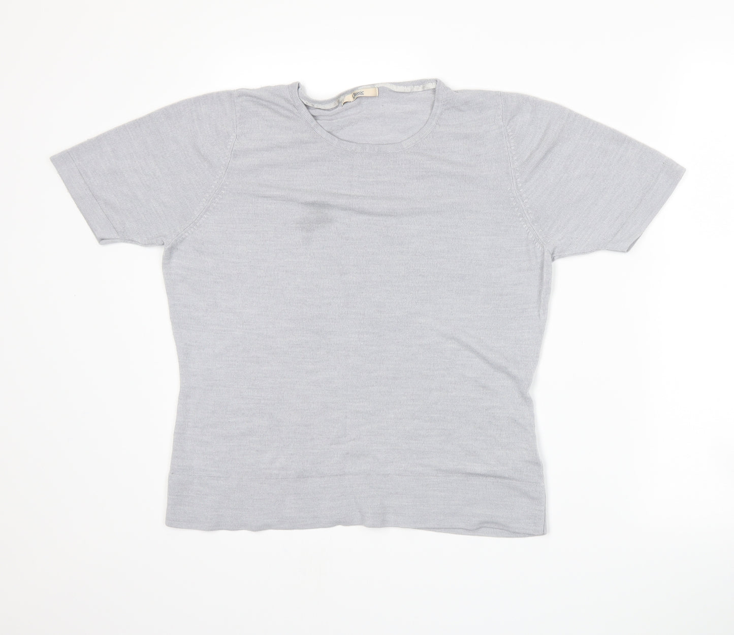 Marks and Spencer Womens Grey  Knit Pullover Jumper Size 14