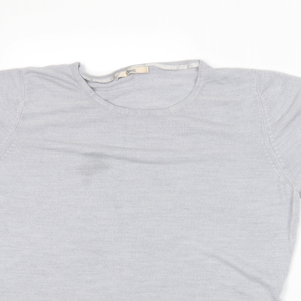 Marks and Spencer Womens Grey  Knit Pullover Jumper Size 14