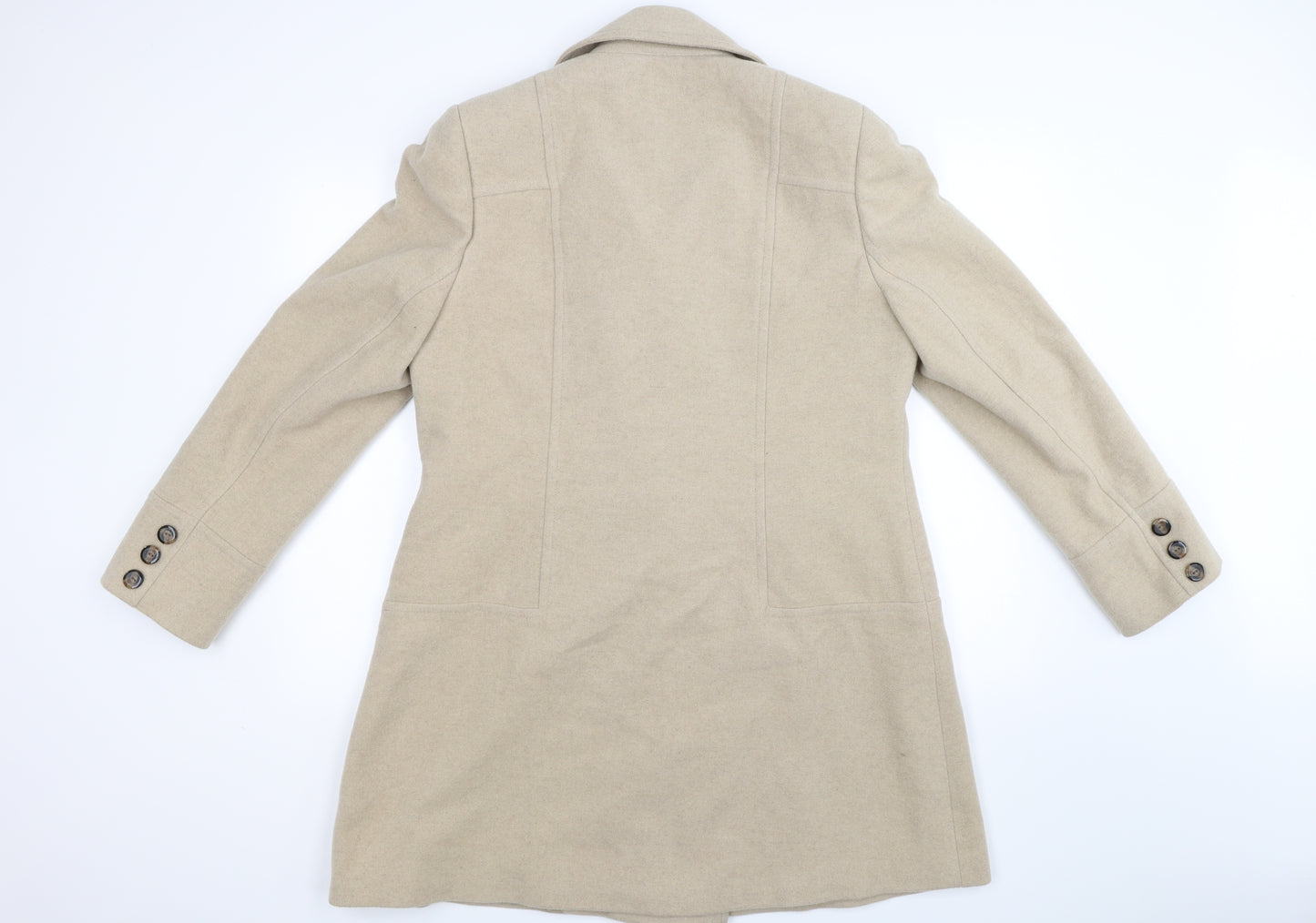 BHS Womens Beige  Fleece Trench Coat Coat Size 18