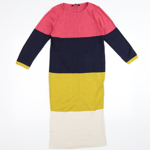 George Womens Multicoloured Striped Knit Jumper Dress  Size 14