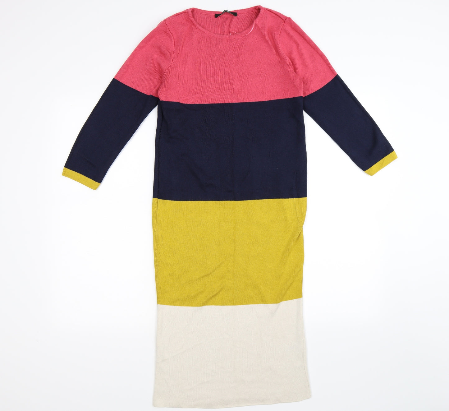 George Womens Multicoloured Striped Knit Jumper Dress  Size 14