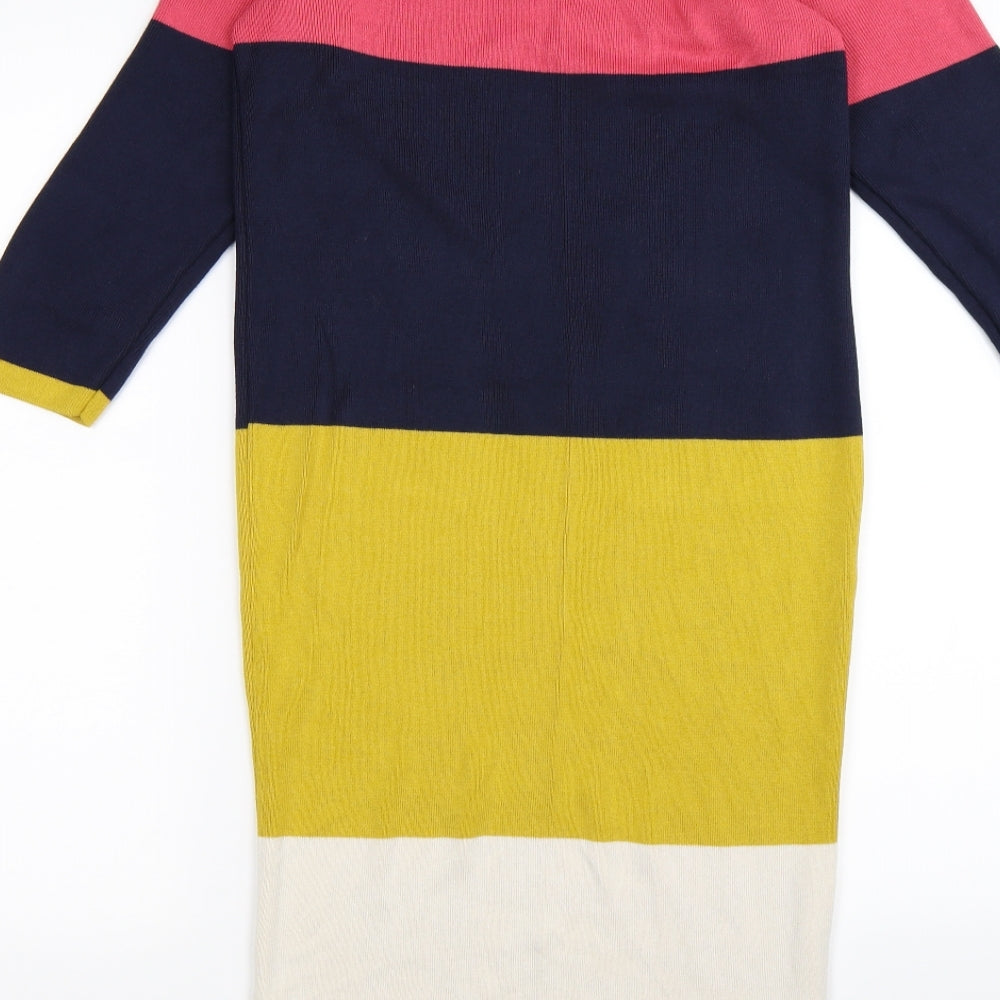 George Womens Multicoloured Striped Knit Jumper Dress  Size 14