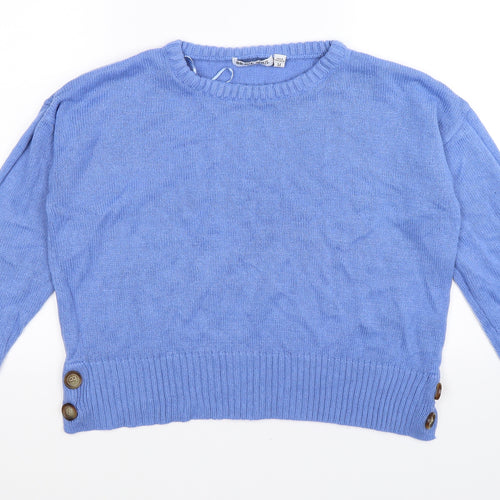 Brave Soul Womens Blue  Knit Pullover Jumper Size M