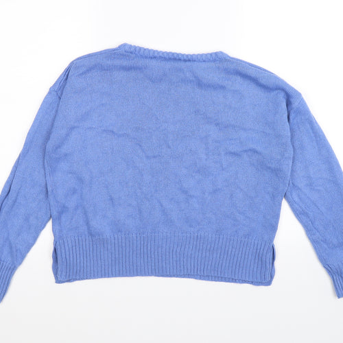 Brave Soul Womens Blue  Knit Pullover Jumper Size M