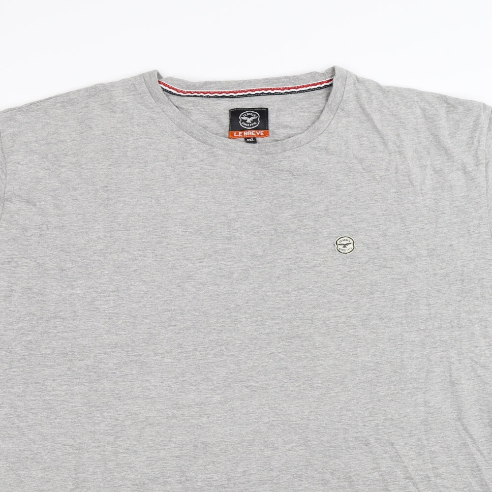 Le Breve Mens Grey    T-Shirt Size 4XL