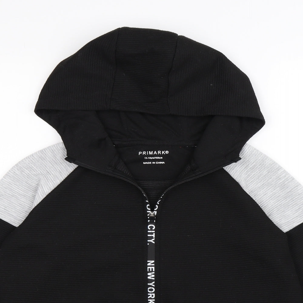 Primark Boys Black Striped  Pullover Hoodie Size 13-14 Years  - new york