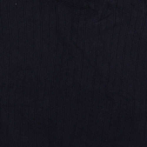 Blue Harbour Mens Blue Striped Knit Cardigan Jumper Size 2XL