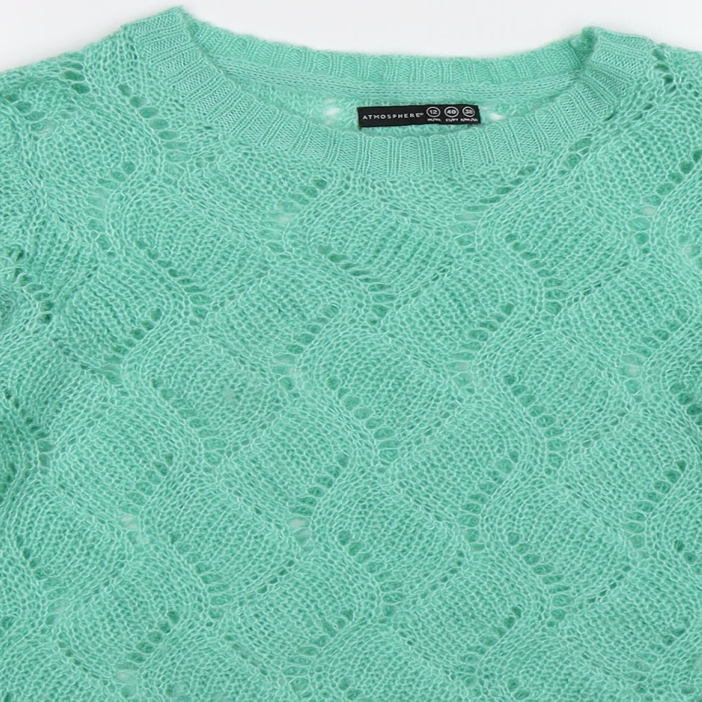 Atmosphere Womens Green  Knit Pullover Jumper Size 12