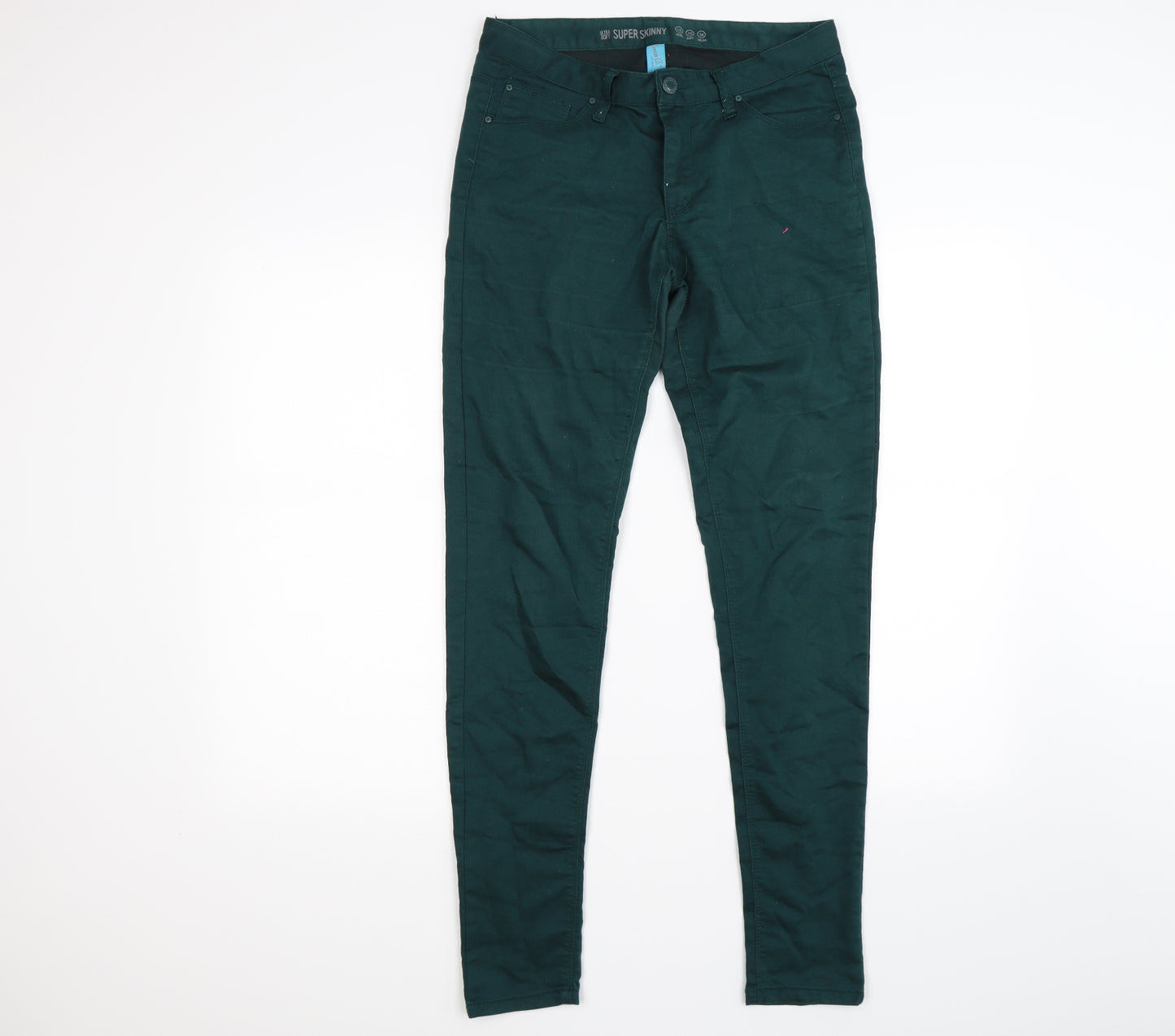 denim co Womens Green  Denim Skinny Jeans Size 10 L30 in - super skinny