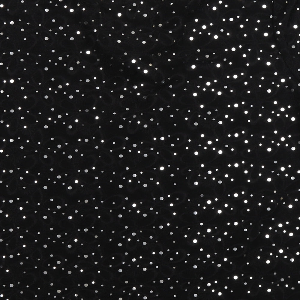 adam collection Womens Black Polka Dot  Basic T-Shirt Size M