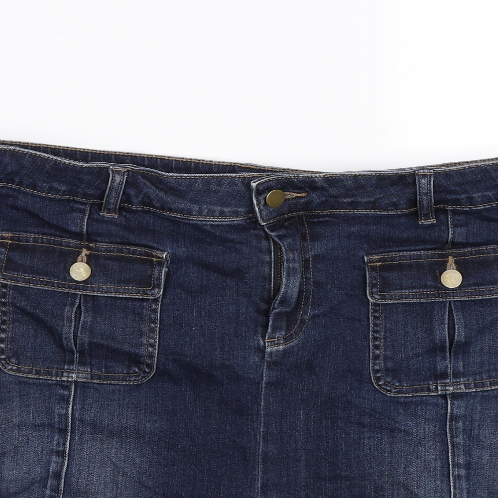 TU Womens Blue  Denim A-Line Skirt Size 22