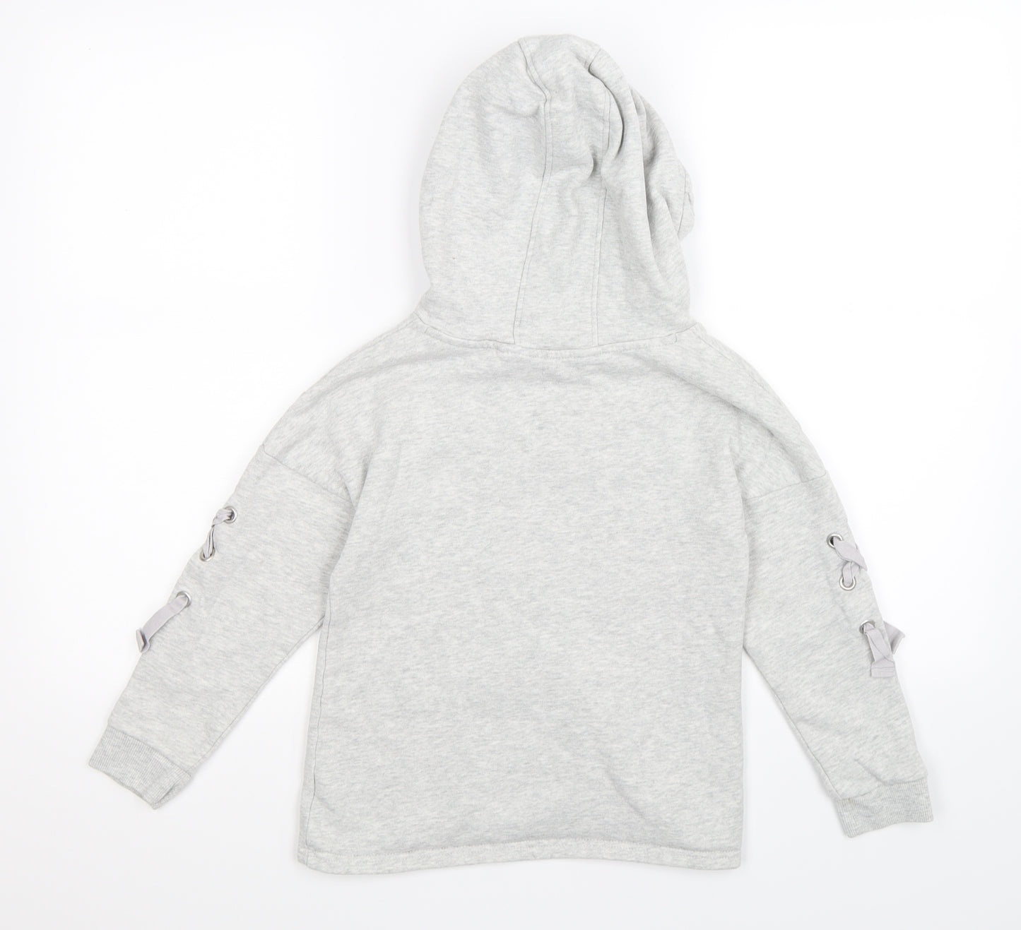 NEXT Girls Grey  Jersey Pullover Hoodie Size 8 Years