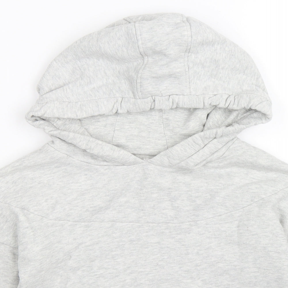 NEXT Girls Grey  Jersey Pullover Hoodie Size 8 Years