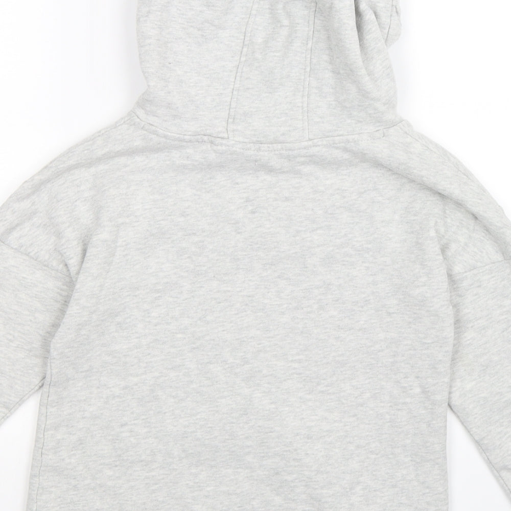 NEXT Girls Grey  Jersey Pullover Hoodie Size 8 Years