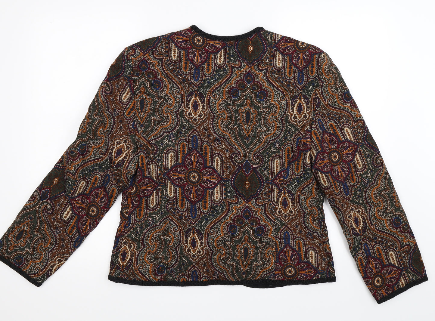 St Michaela Womens Brown Floral  Jacket  Size 16