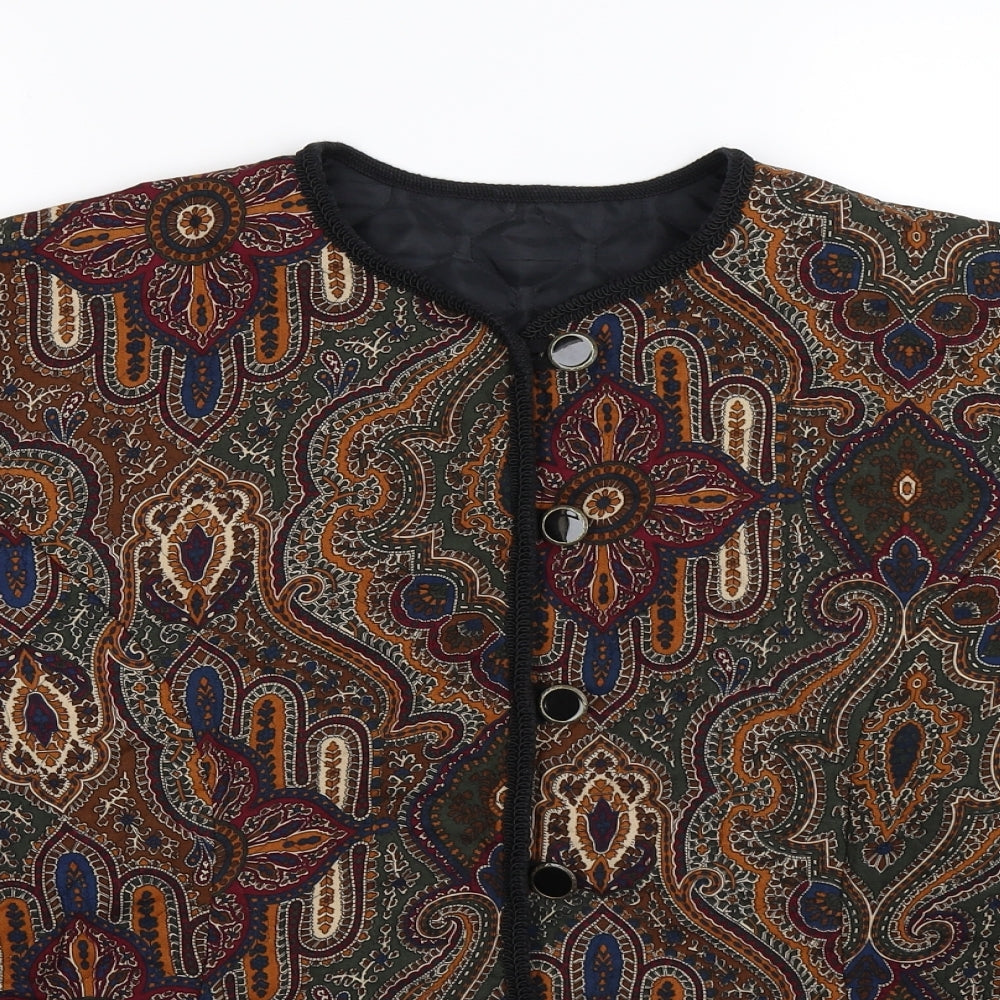 St Michaela Womens Brown Floral  Jacket  Size 16