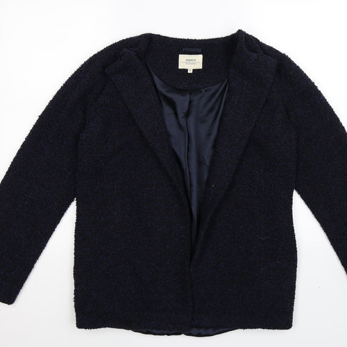Papaya Womens Blue  Knit Jacket Blazer Size 8