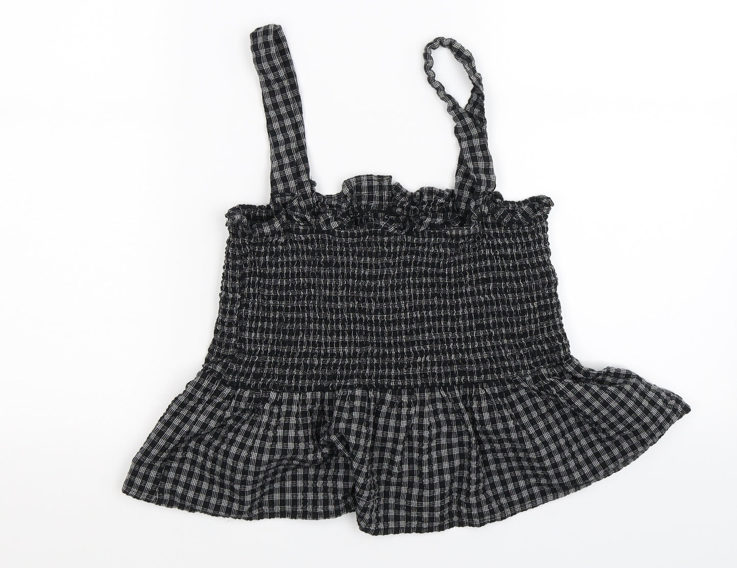 FOREVER 21 Womens Grey Check  Cropped Tank Size L