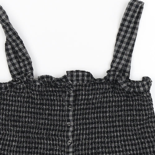 FOREVER 21 Womens Grey Check  Cropped Tank Size L