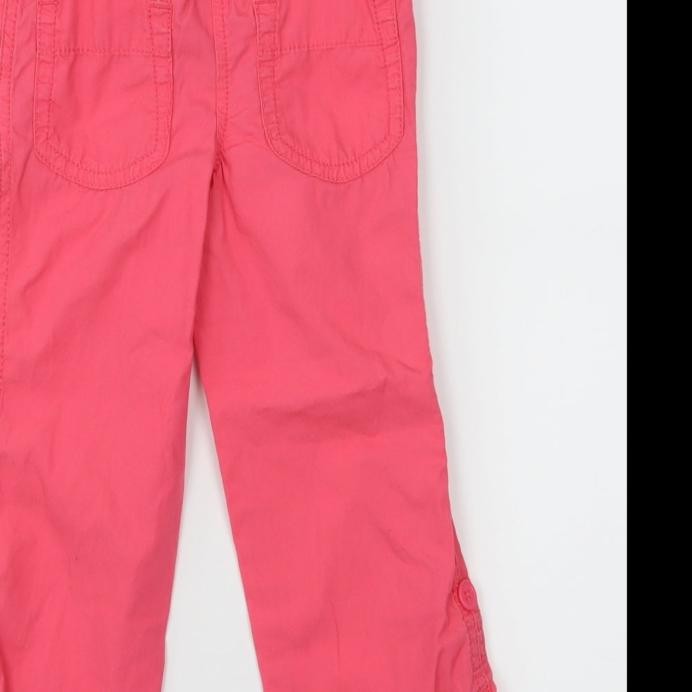 F&F Girls Pink   Cargo Trousers Size 3-4 Years