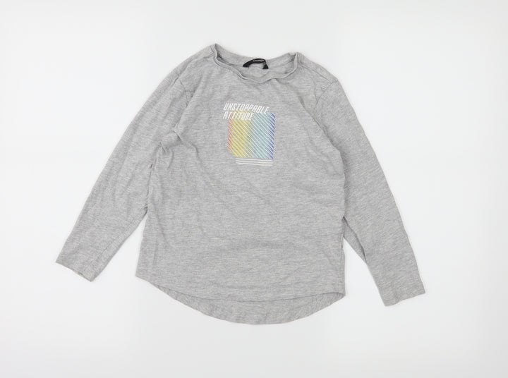 George Boys Grey  Jersey Basic T-Shirt Size 6-7 Years  - Unstoppable attitude