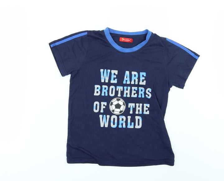 Joanna Boys Blue Basic T-Shirt Size 11 Years