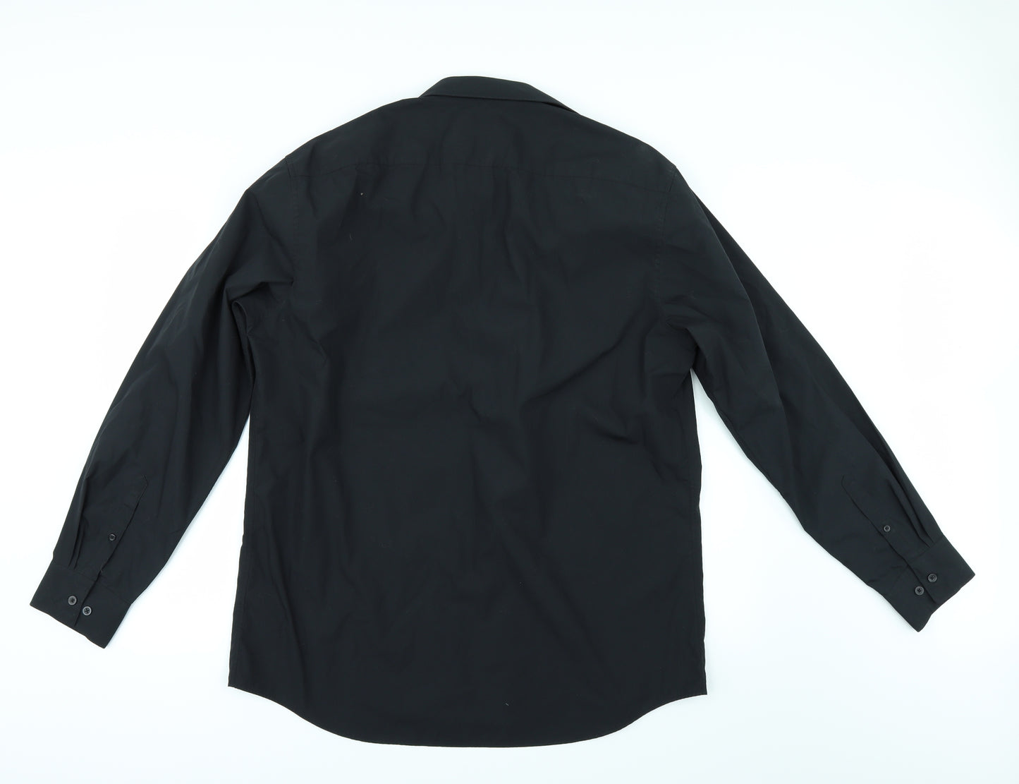 F&F Mens Black    Dress Shirt Size 16