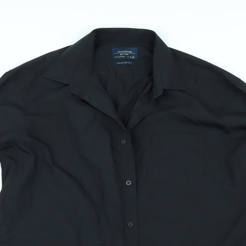 F&F Mens Black    Dress Shirt Size 16