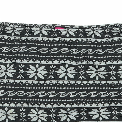 Young Dimension Girls Black Geometric  Mini Skirt Size 9-10 Years