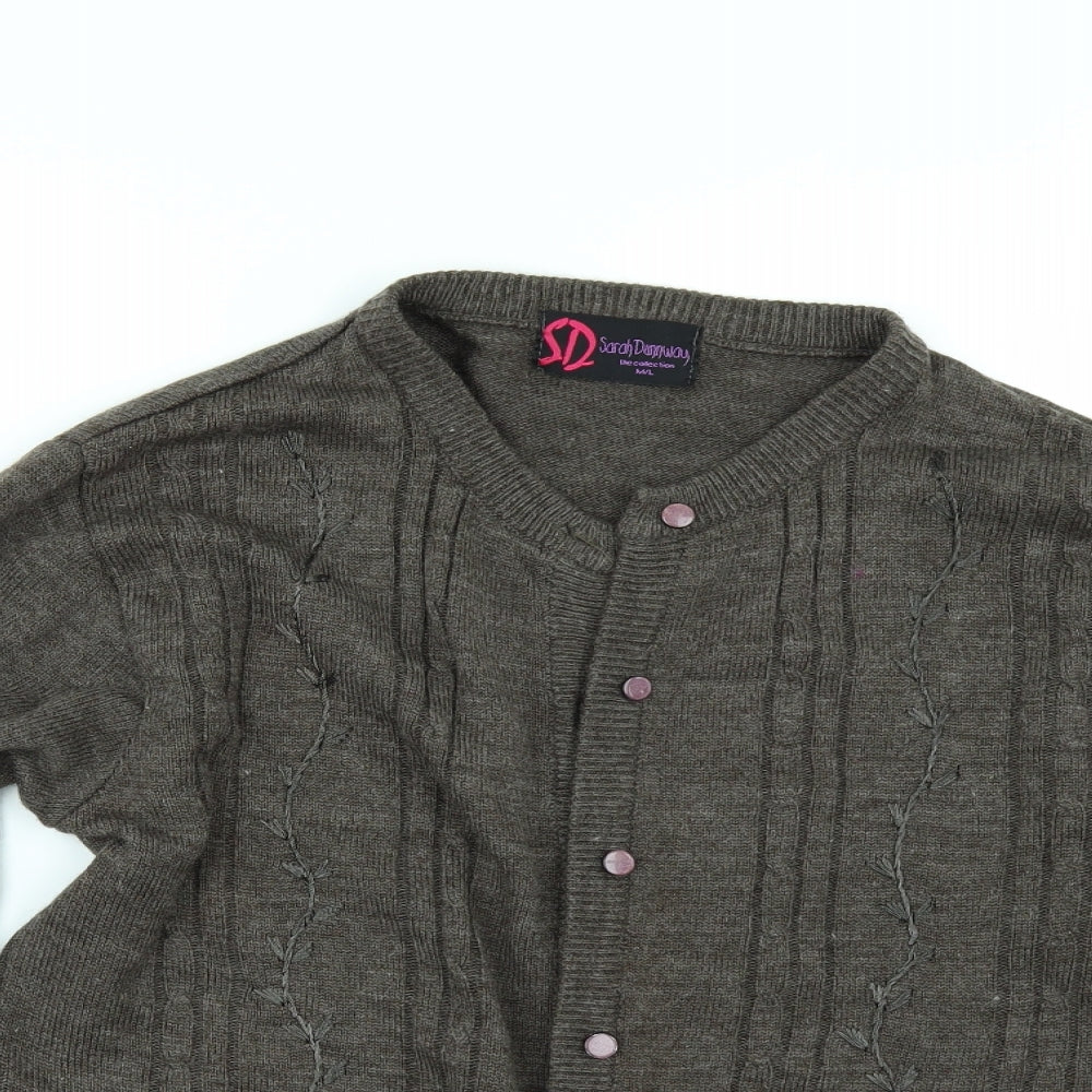 Sarah Dunnway Womens Brown   Cardigan Jumper Size L