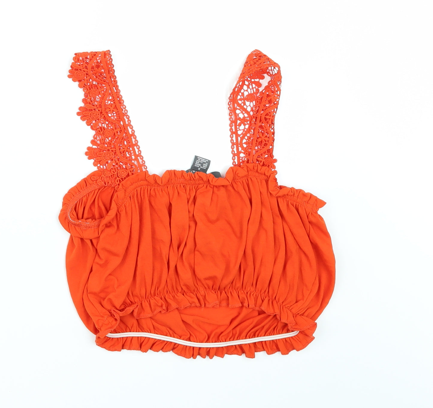 Primark Womens Orange   Cropped T-Shirt Size S
