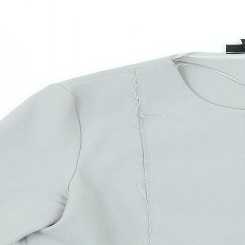 TopshopO Womens Grey   Jacket  Size 14  - Edge to Edge