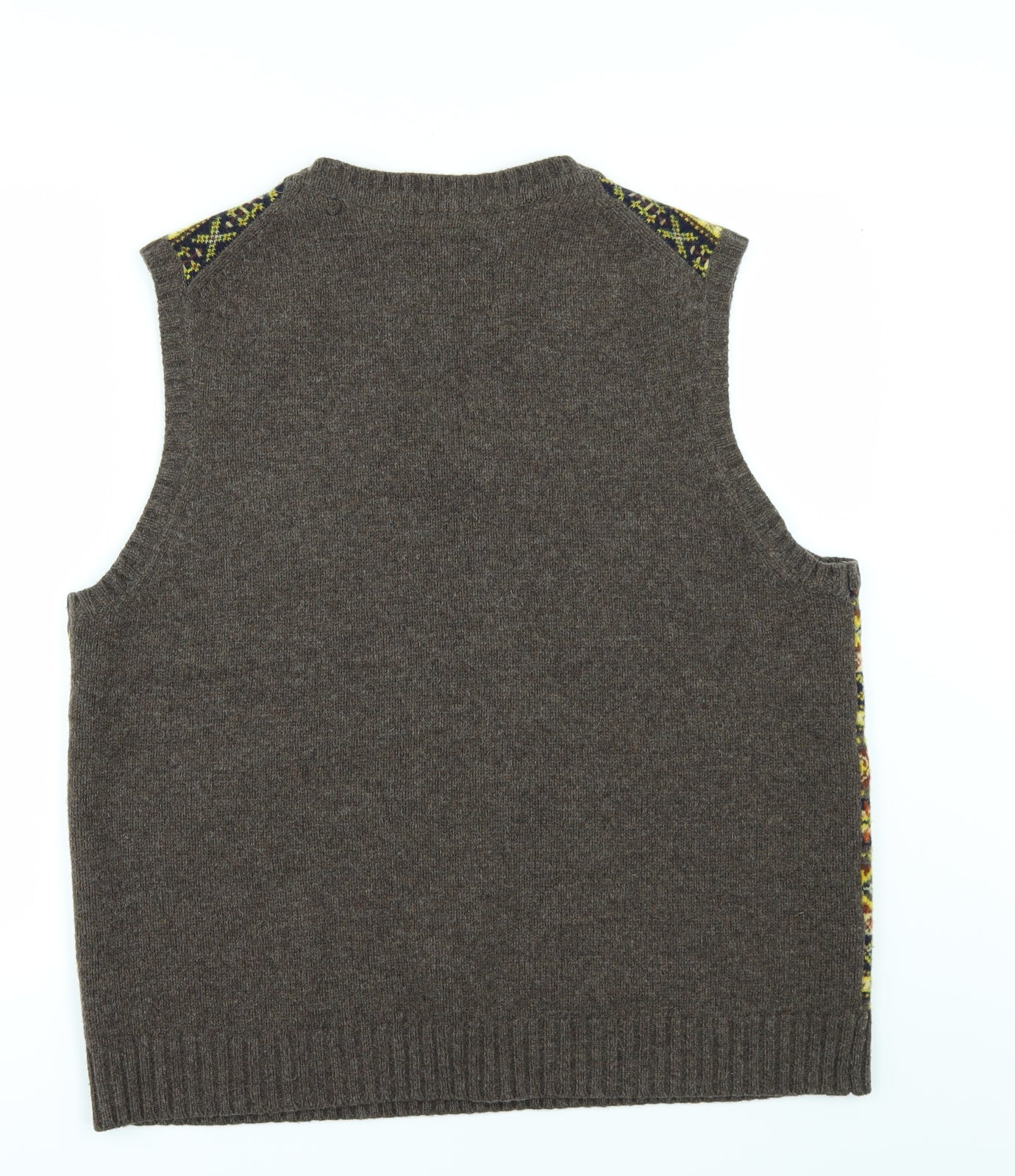 Joules Mens Brown Geometric  Vest Jumper Size L
