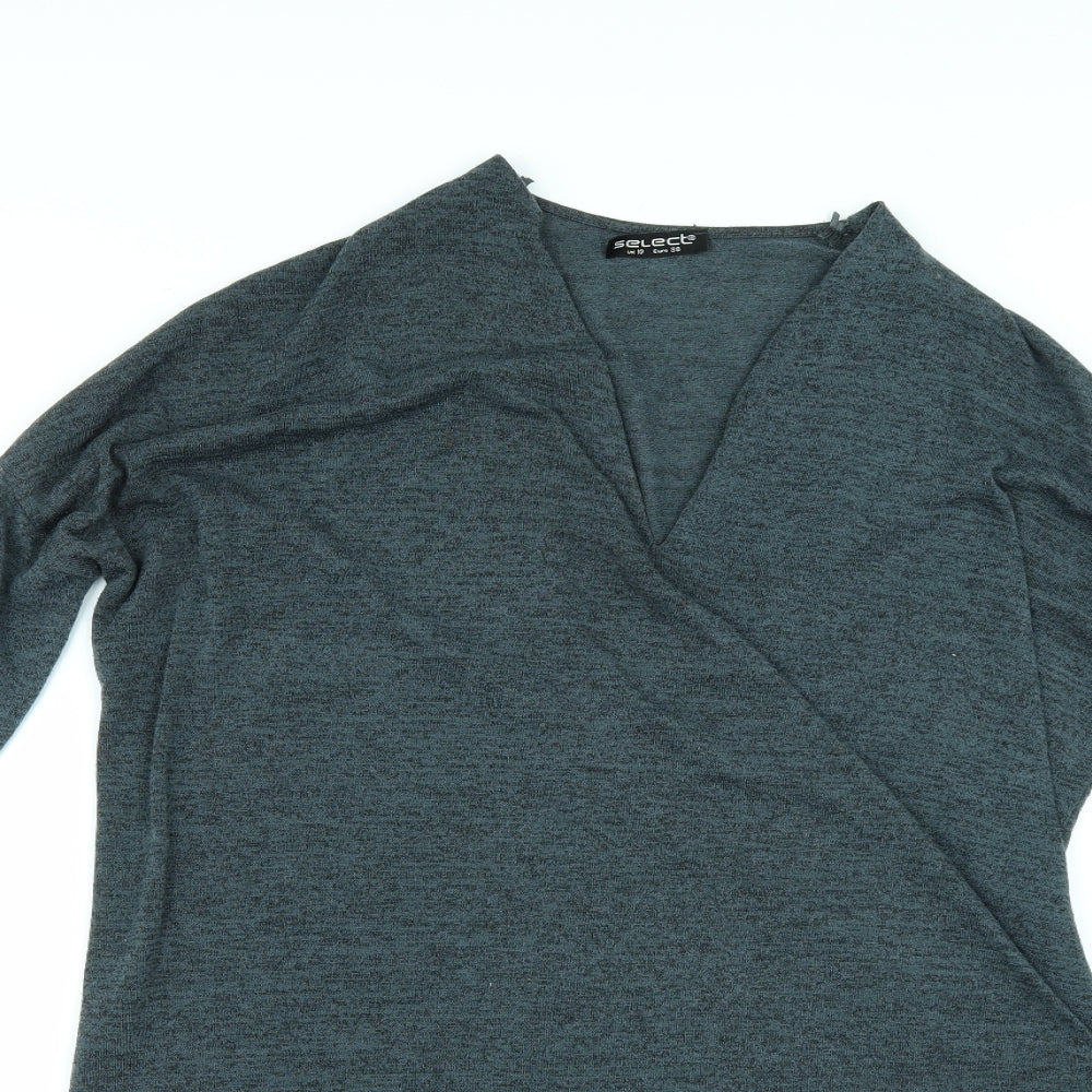 Select Womens Blue   Pullover Jumper Size 10  - Shaped hem