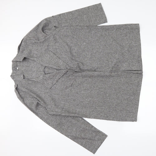 Preworn Womens Grey Geometric  Cardigan Jumper Size L
