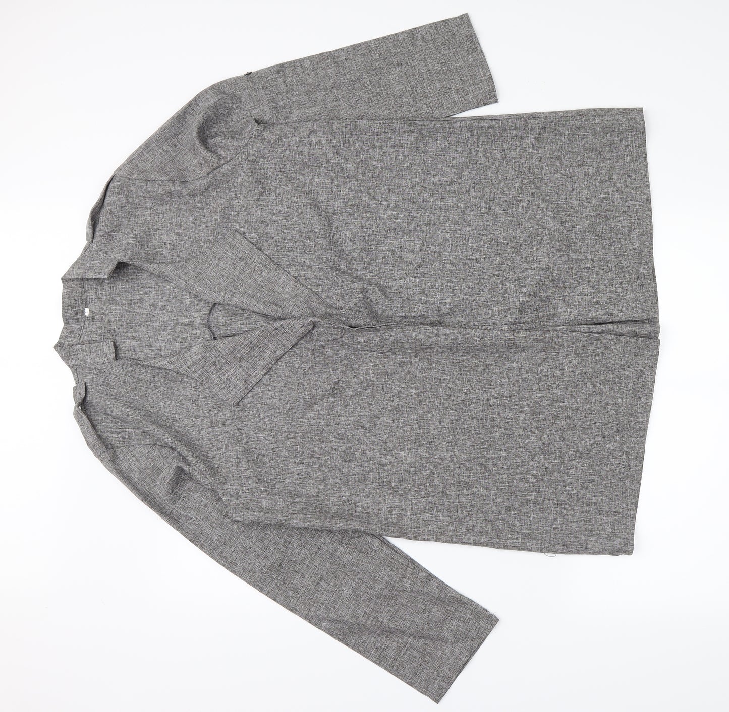 Preworn Womens Grey Geometric  Cardigan Jumper Size L